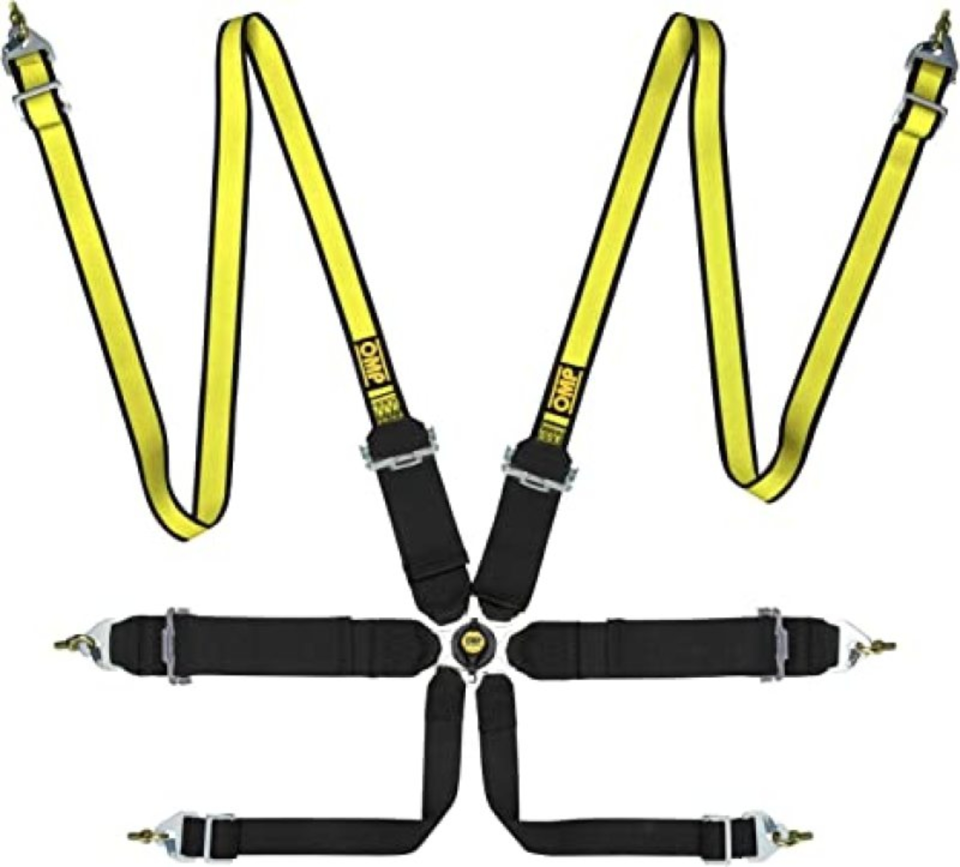 Picture of OMP First 3/2 Racing Harness Black Yellow
