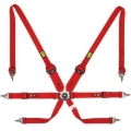 Picture of OMP Safety Harness One 2In Convertible Red Pull Up Conv Pull Down - (Fia 8853-2016)