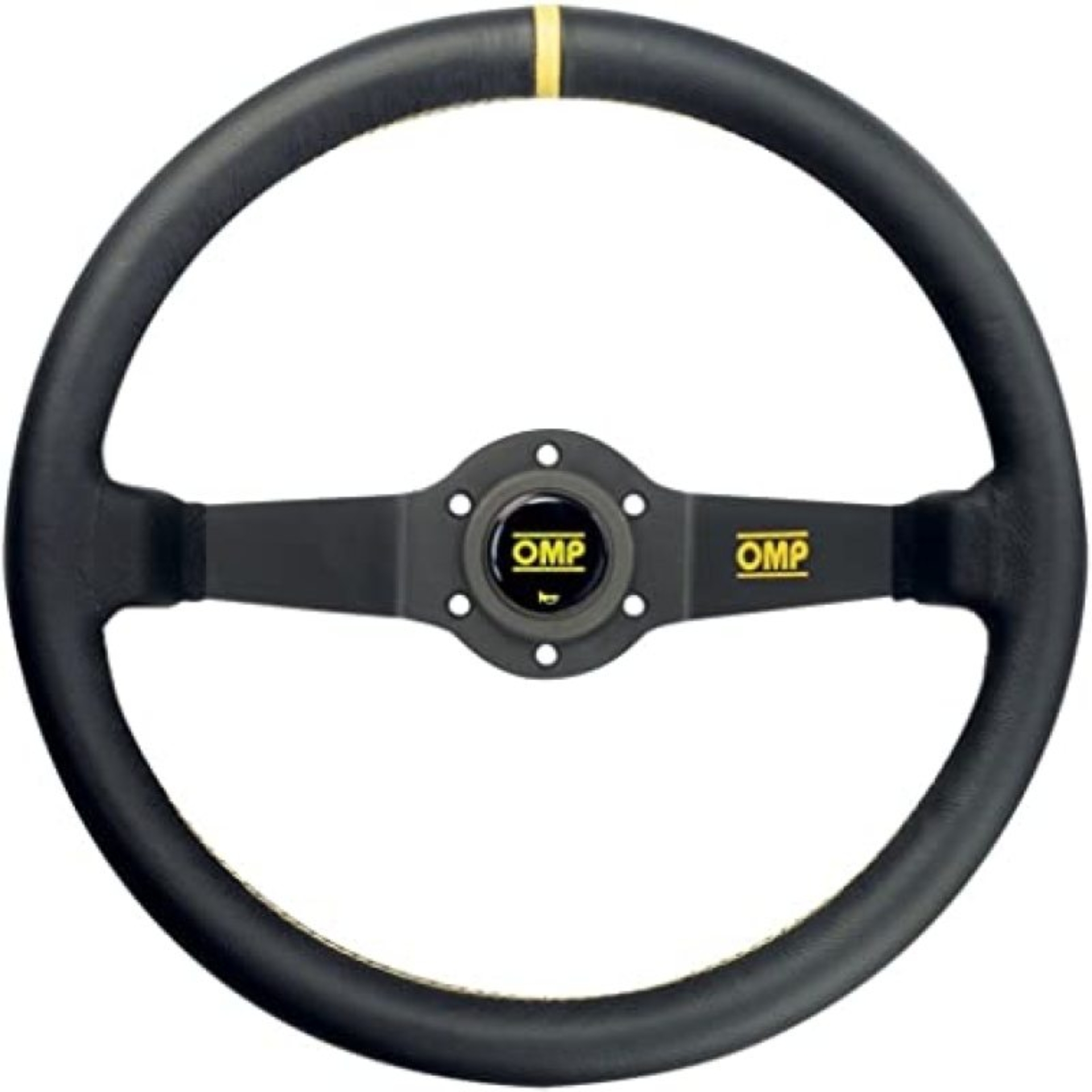Picture of OMP Rally Dished Steering Wheel 350mm - Large Leather (Black)