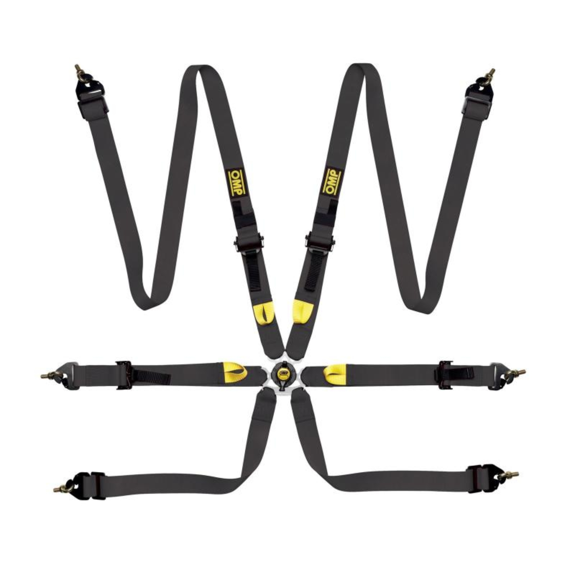 Picture of OMP Safety Harness First 2In Black (Fia 8853-2016) Pull Up - Steel Adj