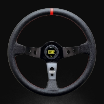 Picture of OMP Corsica Racing Steering Wheels 350mm - Black/Red