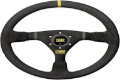 Picture of OMP WRC Mid-Depth 350mm Dished - Small Suede (Black)