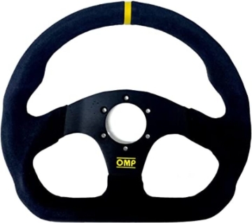 Picture of OMP Superquadro Steering Wheel - Small Spokes - Suede (Black)