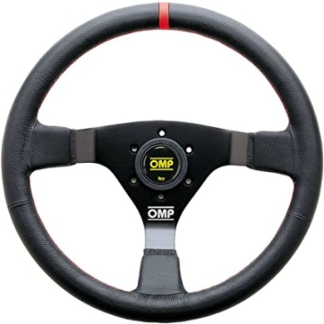 Picture of OMP WRC Steering Wheel Black/Red Leather