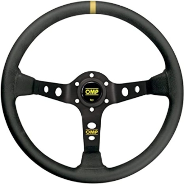 Picture of OMP Dished Steering Wheel Corsica 330/Black In Suede Leather With Anodized Spokes