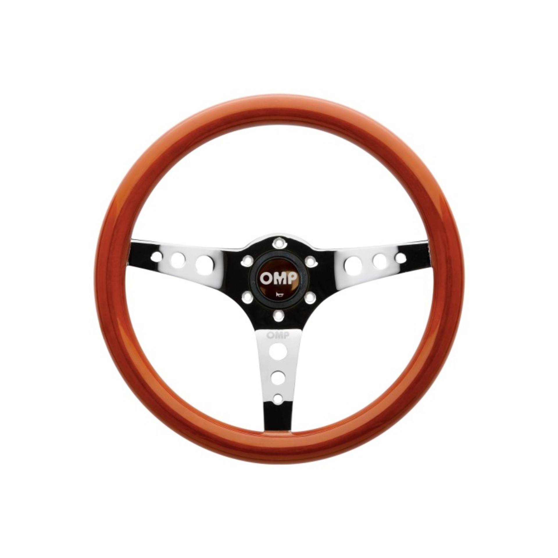 Picture of OMP Mugello Wooden Steering Wheel 350mm Handgrip Oval25X23mm