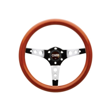 Picture of OMP Mugello Wooden Steering Wheel 350mm Handgrip Oval25X23mm