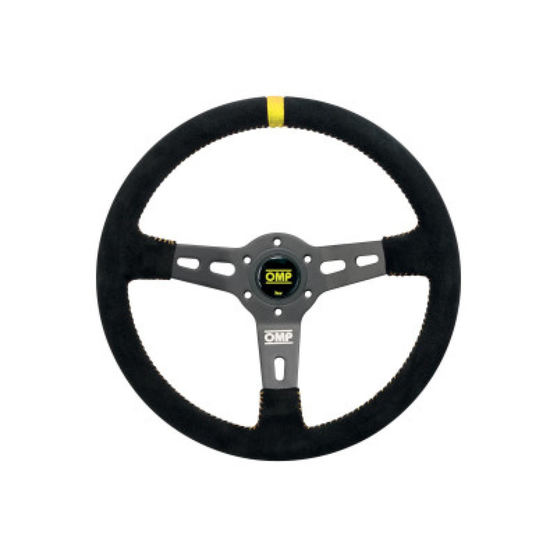 Picture of OMP RS Steering Wheel Black/Yellow D 350