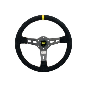 Picture of OMP RS Steering Wheel Black/Yellow D 350