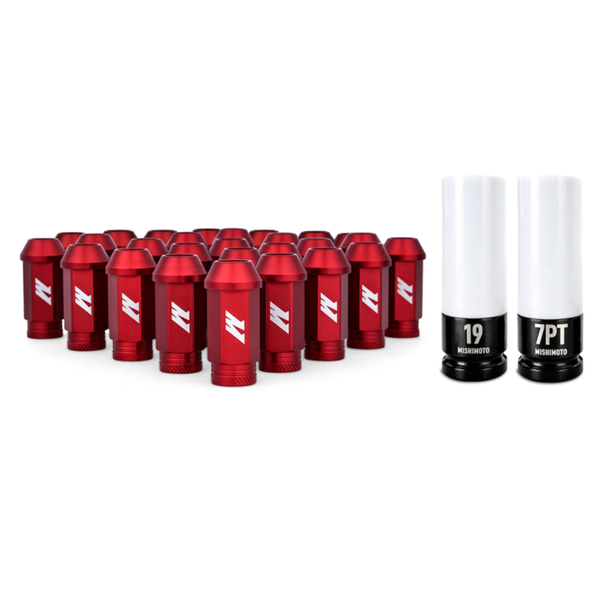 Picture of Mishimoto Aluminum Locking Lug Nuts M12x1.5 27pc Set Red