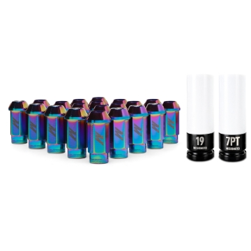 Picture of Mishimoto Aluminum Locking Lug Nuts 1/2 X 20 23pc Set Neo Chrome