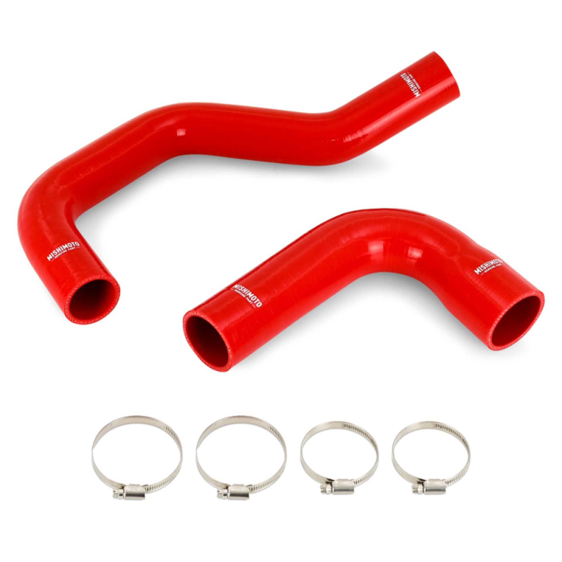 Picture of Mishimoto 1991-1993 Dodge 5.9L Cummins Silicone Coolant Hose Kit Red