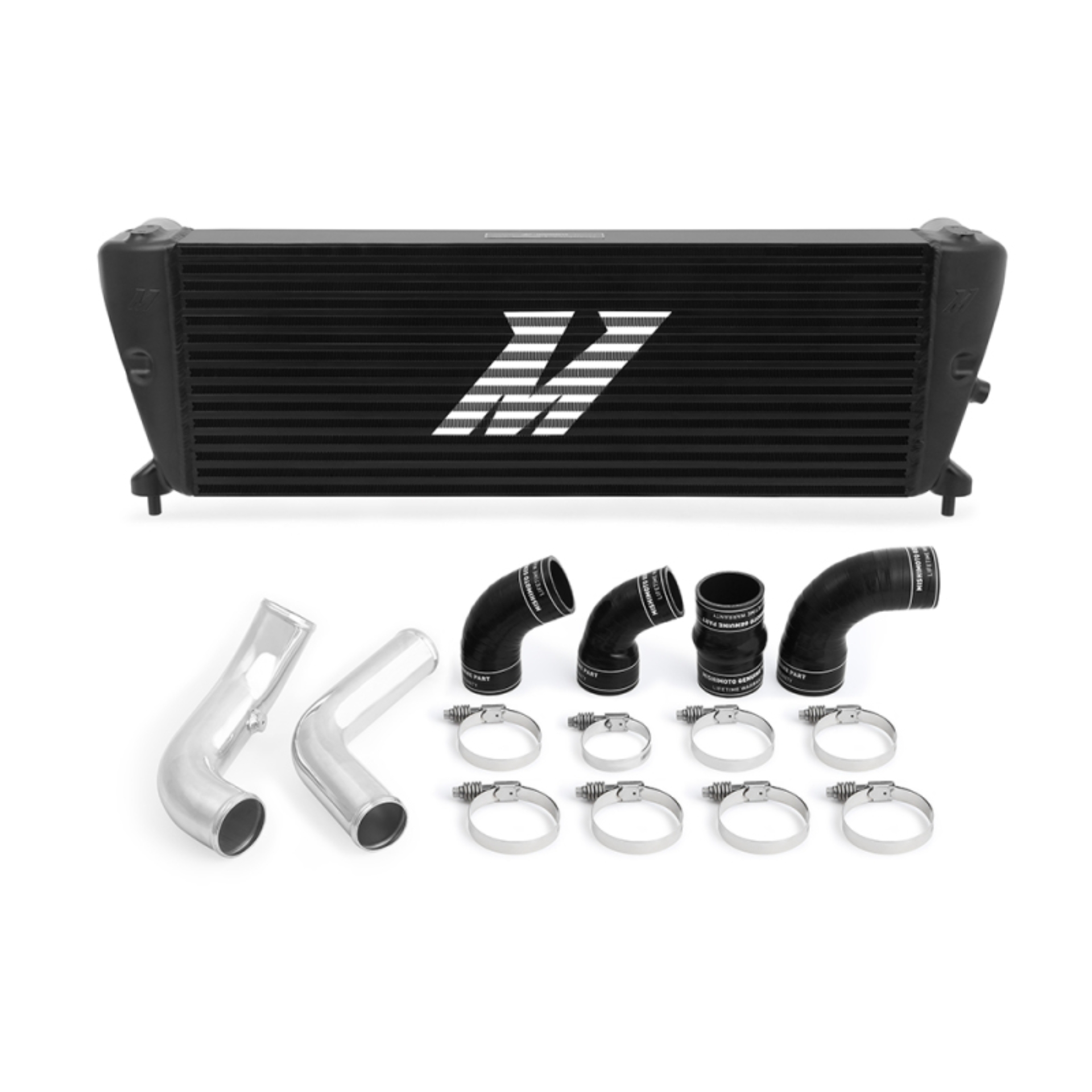 Picture of Mishimoto Ford Ranger 3.2L Diesel Intercooler Kit 2011+ Black w/ Polished Pipes