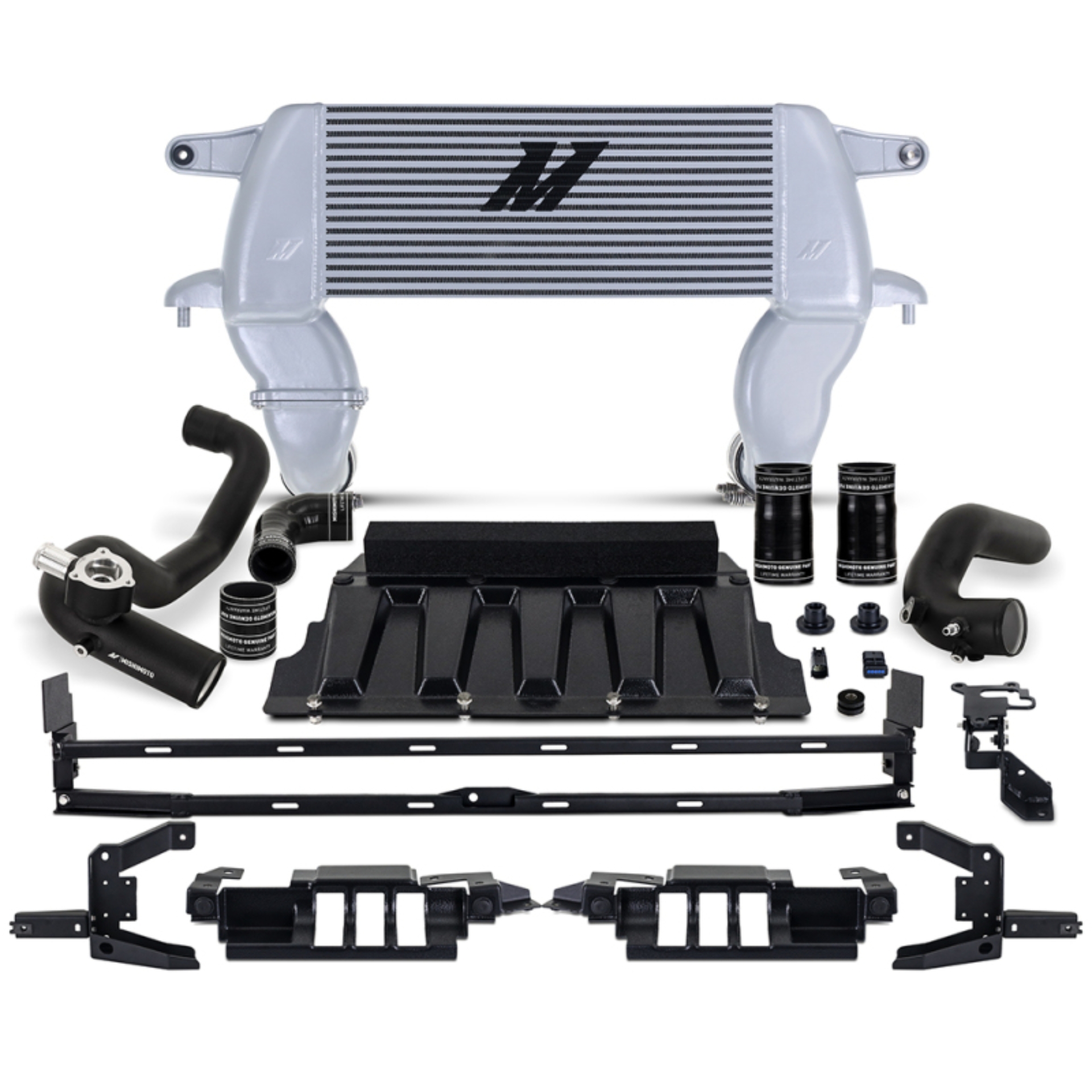 Picture of Mishimoto 21+ Bronco 2.3L High Mount INT Kit SL Core BK Pipes