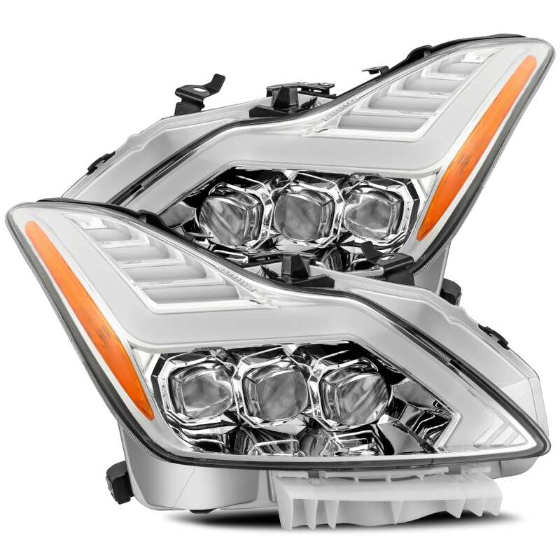 Picture of AlphaRex 08-13 Infiniti G37 NOVA LED Proj Headlights Chrome w/ Activ Light/Seq Signal/DRL