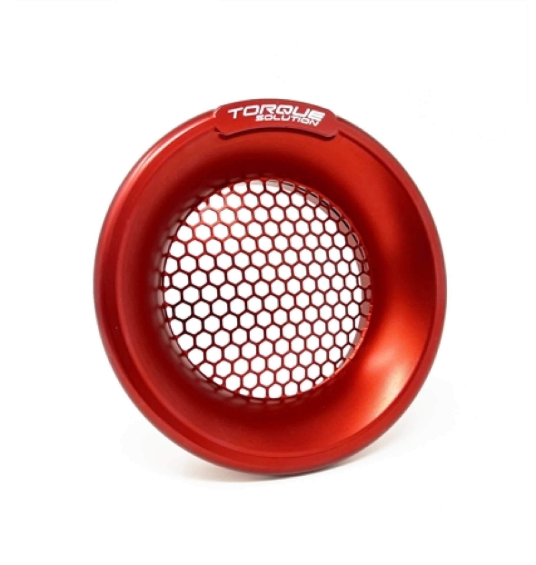Picture of Torque Solution Billet Turbo Velocity Stack Shield For 4in Inlet - Red