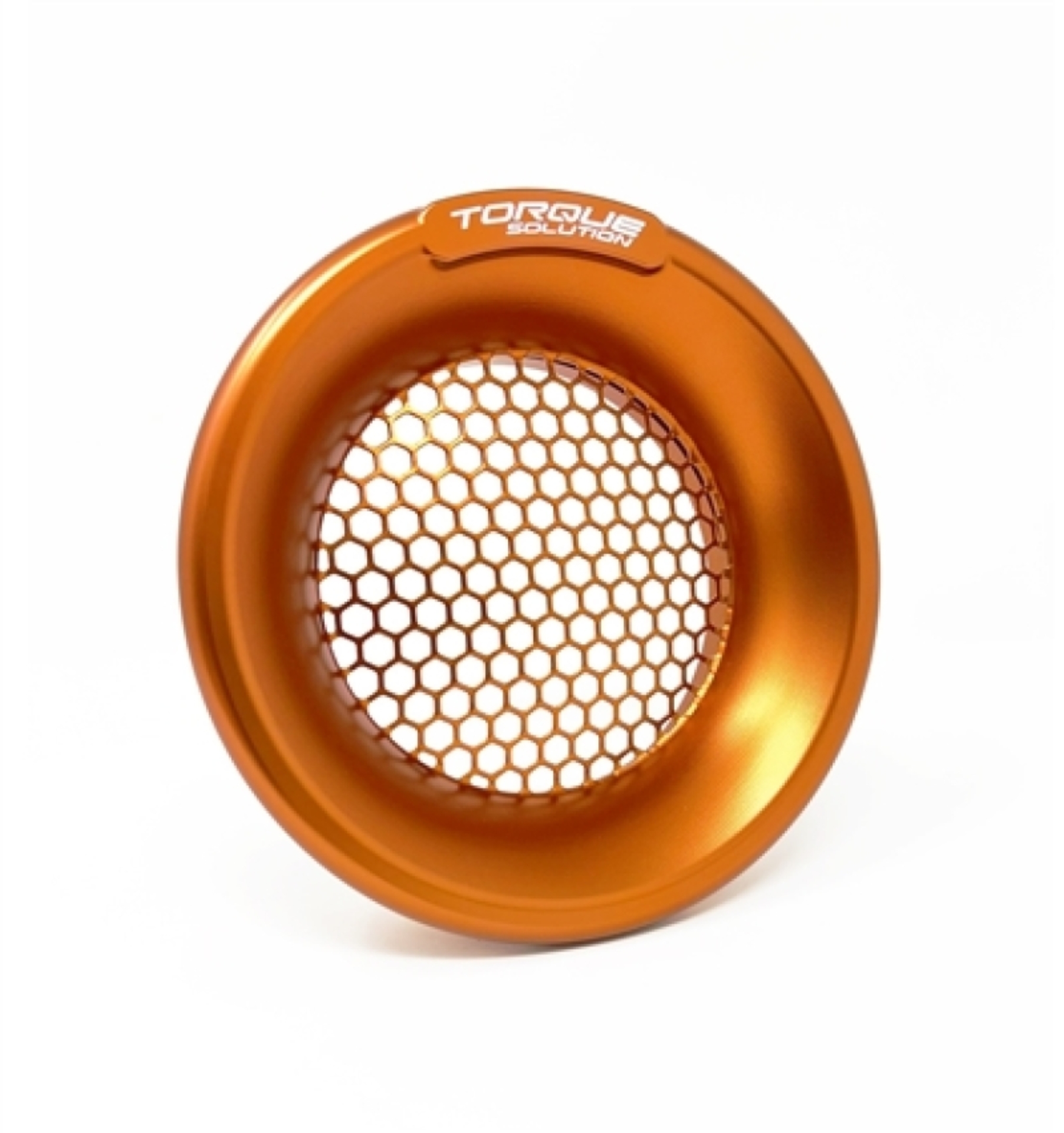 Picture of Torque Solution Billet Turbo Velocity Stack Shield For 4in Inlet - Orange