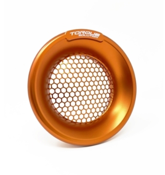 Picture of Torque Solution Billet Turbo Velocity Stack Shield For 4in Inlet - Orange