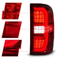 Picture of ANZO 14-18 GMC Sierra 1500 LED Taillights Red/Clear