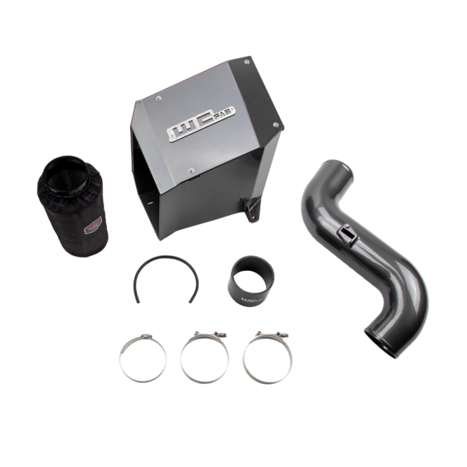 Picture of Wehrli 07.5-10 Chevrolet Duramax LMM 4in Intake Kit - WCFab Grey