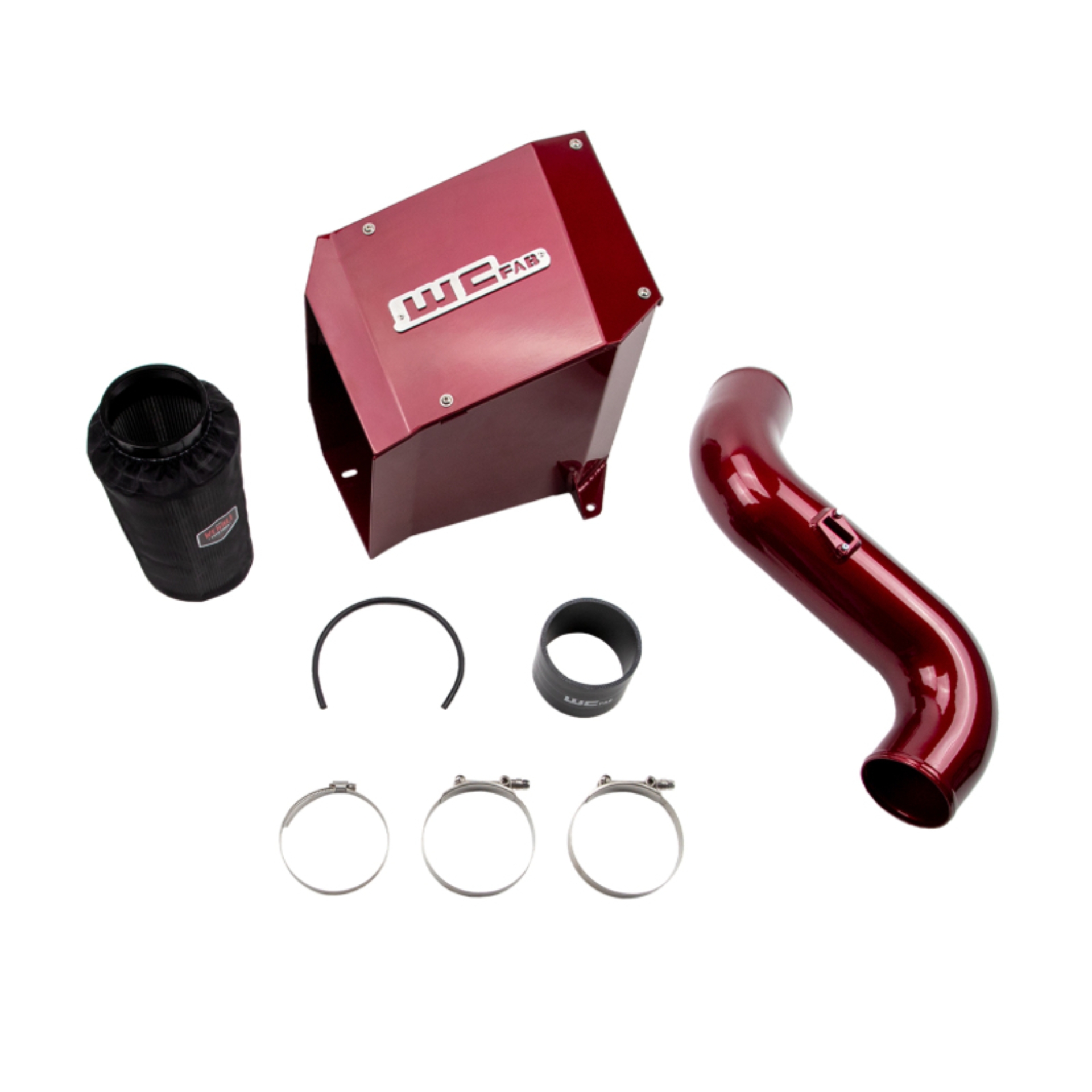 Picture of Wehrli 07.5-10 Chevrolet Duramax LMM 4in Intake Kit - WCFab Red