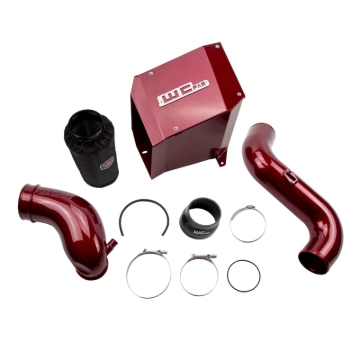 Picture of Wehrli 07.5-10 Chevrolet Duramax LMM 4in Intake Kit Stage 2 - WCFab Red
