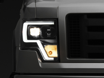 Picture of Raxiom 09-14 F-150 Projector Headlights w/ LED Accent- Black Housing (Clear Lens)