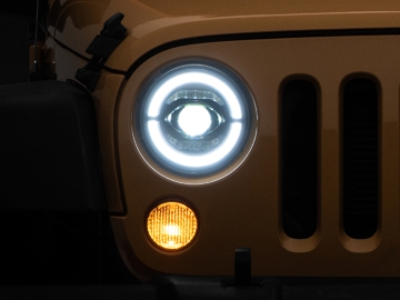 Picture of Raxiom 07-18 Jeep Wrangler JK Axial Series LED Headlights- Black Housing (Clear Lens)