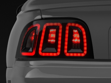 Picture of Raxiom 96-98 Ford Mustang Icon LED Tail Lights- Black Housing (Smoked Lens)