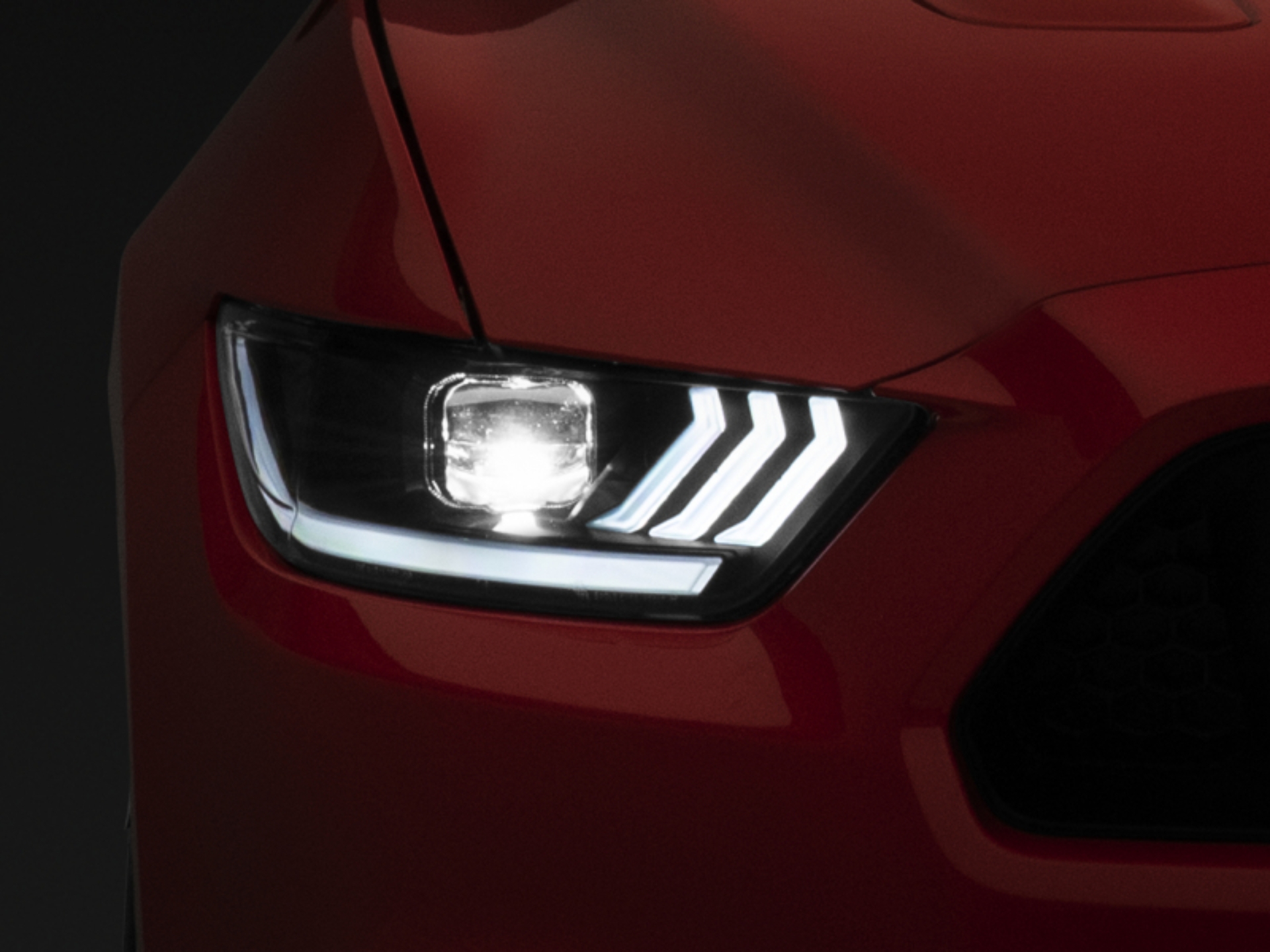 Picture of Raxiom 15-17 Ford Mustang GT350 GT500 LED Projector Headlights- Black Housing (Clear Lens)