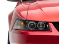 Picture of Raxiom 99-04 Ford Mustang Dual LED Halo Projector Headlights- Black Housing (Clear Lens)