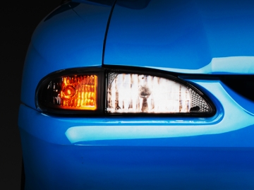 Picture of Raxiom 94-98 Mustang Axial Series Cobra Style Headlights- Black Housing (Clear Lens)