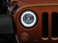 Picture of Raxiom 07-18 Jeep Wrangler JK LED Halo Headlights- Chrome Housing (Clear Lens)