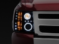 Picture of Raxiom 07-13 Silverado 1500 Super White LED Halo Projector Headlights- Black Housing (Clear Lens)