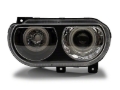 Picture of Raxiom 08-14 Dodge Challenger Dual LED Halo Projector Headlights- Black Housing (Clear Lens)