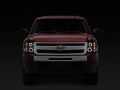 Picture of Raxiom 07-13 Silverado 1500 Super White LED Halo Projector Headlights- Black Housing (Clear Lens)