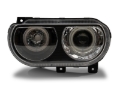 Picture of Raxiom 08-14 Dodge Challenger Dual LED Halo Projector Headlights- Black Housing (Clear Lens)