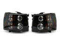 Picture of Raxiom 07-13 Silverado 1500 Super White LED Halo Projector Headlights- Black Housing (Clear Lens)