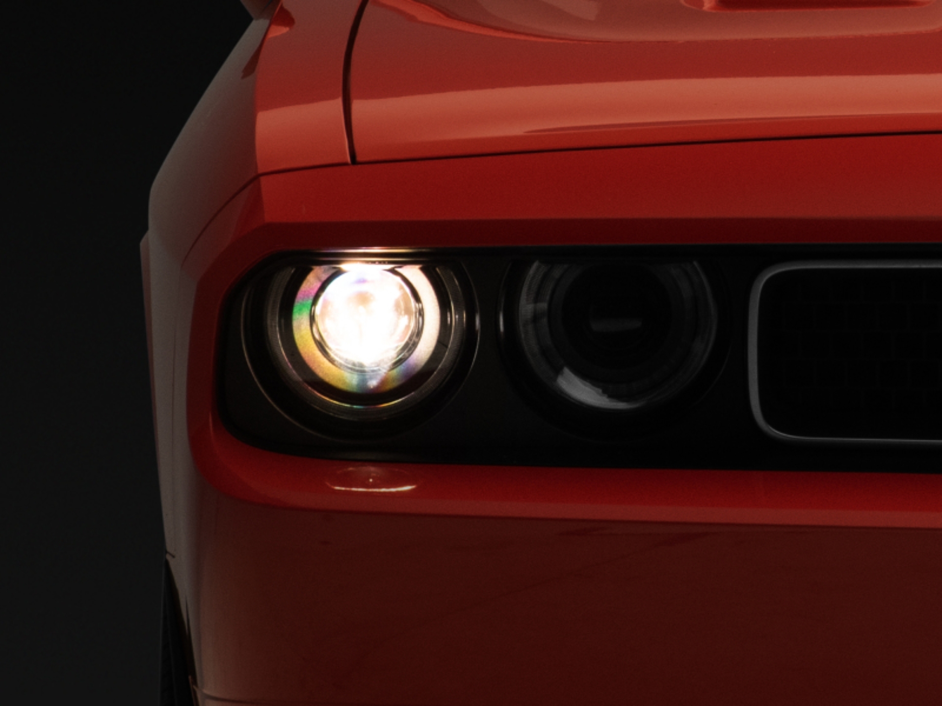 Picture of Raxiom 08-14 Dodge Challenger Halo Projctr Headlights w/Sequential Turn Signals-Blk Hsng(Clear Lens)