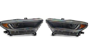 Picture of Raxiom 15-17 Ford Mustang 18-20 Mustang GT350 Left Headlight- Black Housing (Smoked Lens) Box 1 of 2