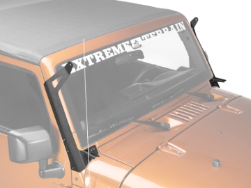 Picture of Raxiom 07-18 Jeep Wrangler JK 50-Inch LED Light Bar Windshield Mount w/ Auxiliary Bracket
