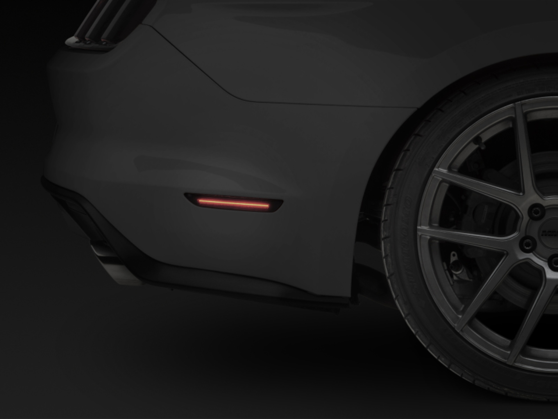 Picture of Raxiom 15-22 Ford Mustang Axial Series LED Side Marker Lights Rear (Smoked)