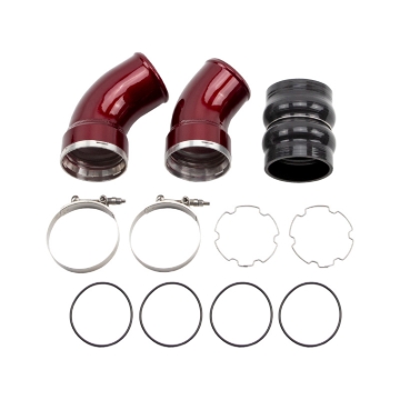 Picture of Wehrli 06-10 Chevrolet 6.6L LBZ/LMM Duramax Passenger Side 3.5in Intercooler Pipe - WCFab Red