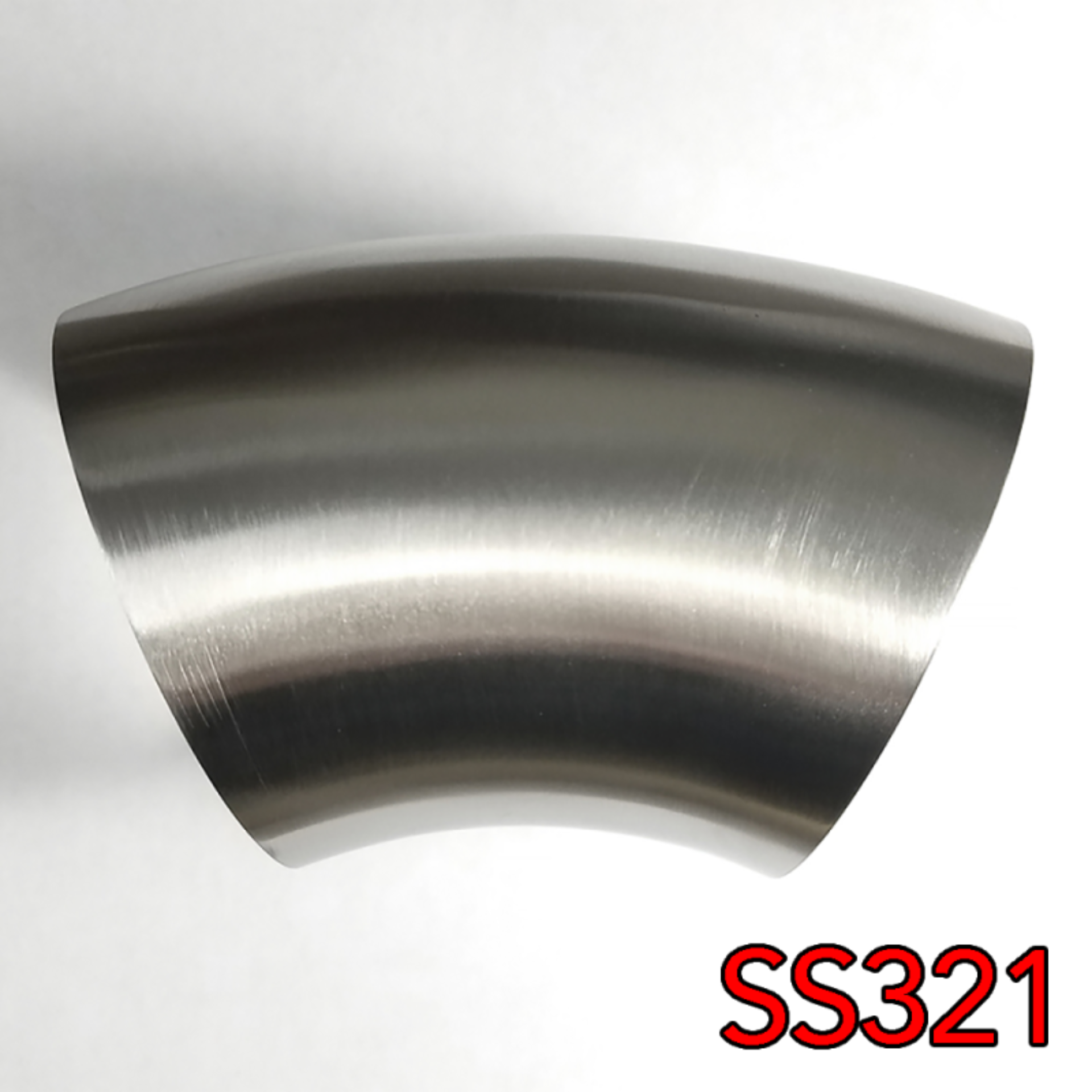Picture of Stainless Bros 3in SS321 45 Deg Mandrel Bend Elbow - 1D Radius 16GA/.065in Wall (No Leg)