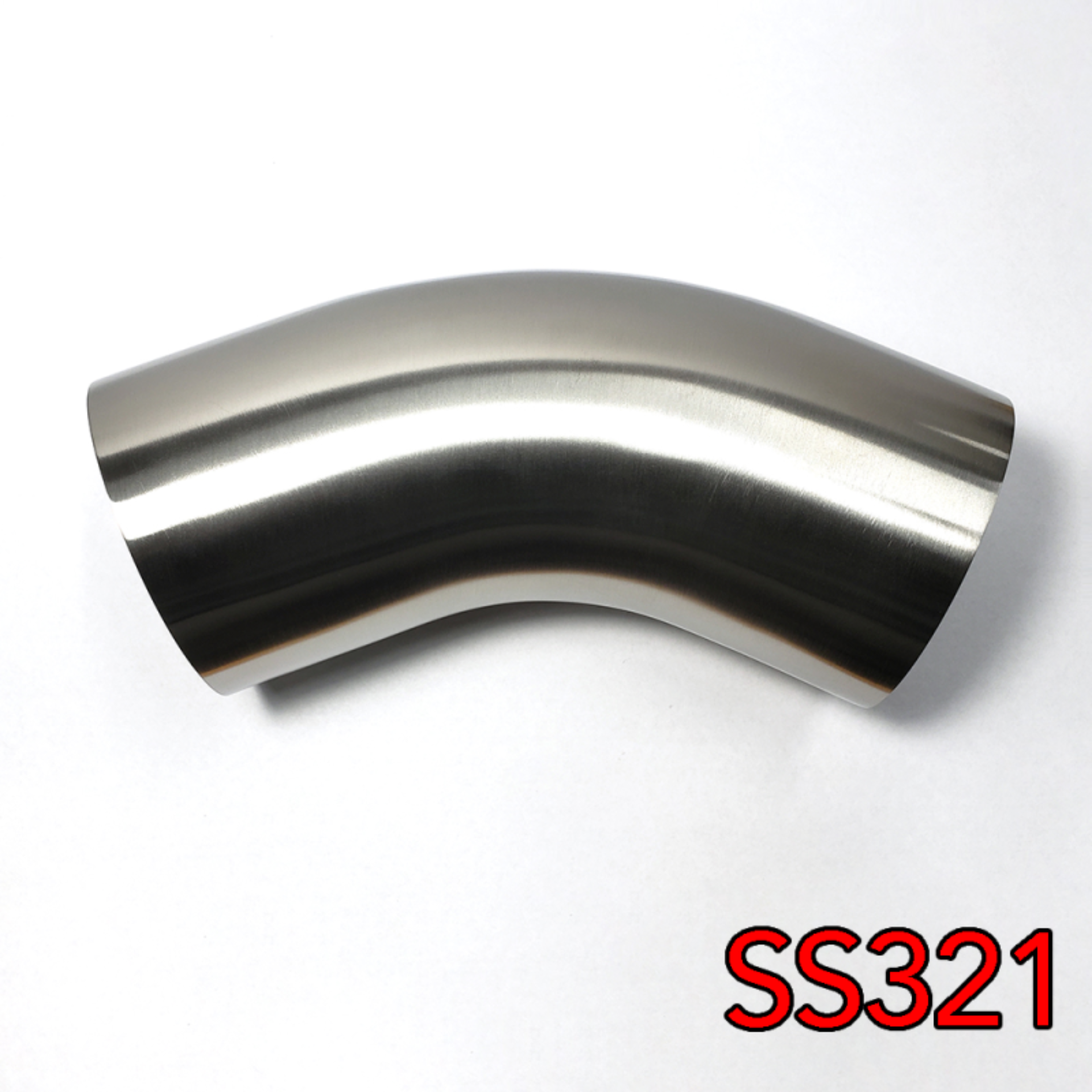 Picture of Stainless Bros 4in SS321 45 Deg Mandrel Bend Elbow - 1.5D Radius 16GA/.065in Wall (Leg)