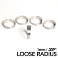 Picture of Ticon Industries 2.13in Titanium Pie Cut - 1.25D Tight Radius 1mm/.039in (5 Pack)