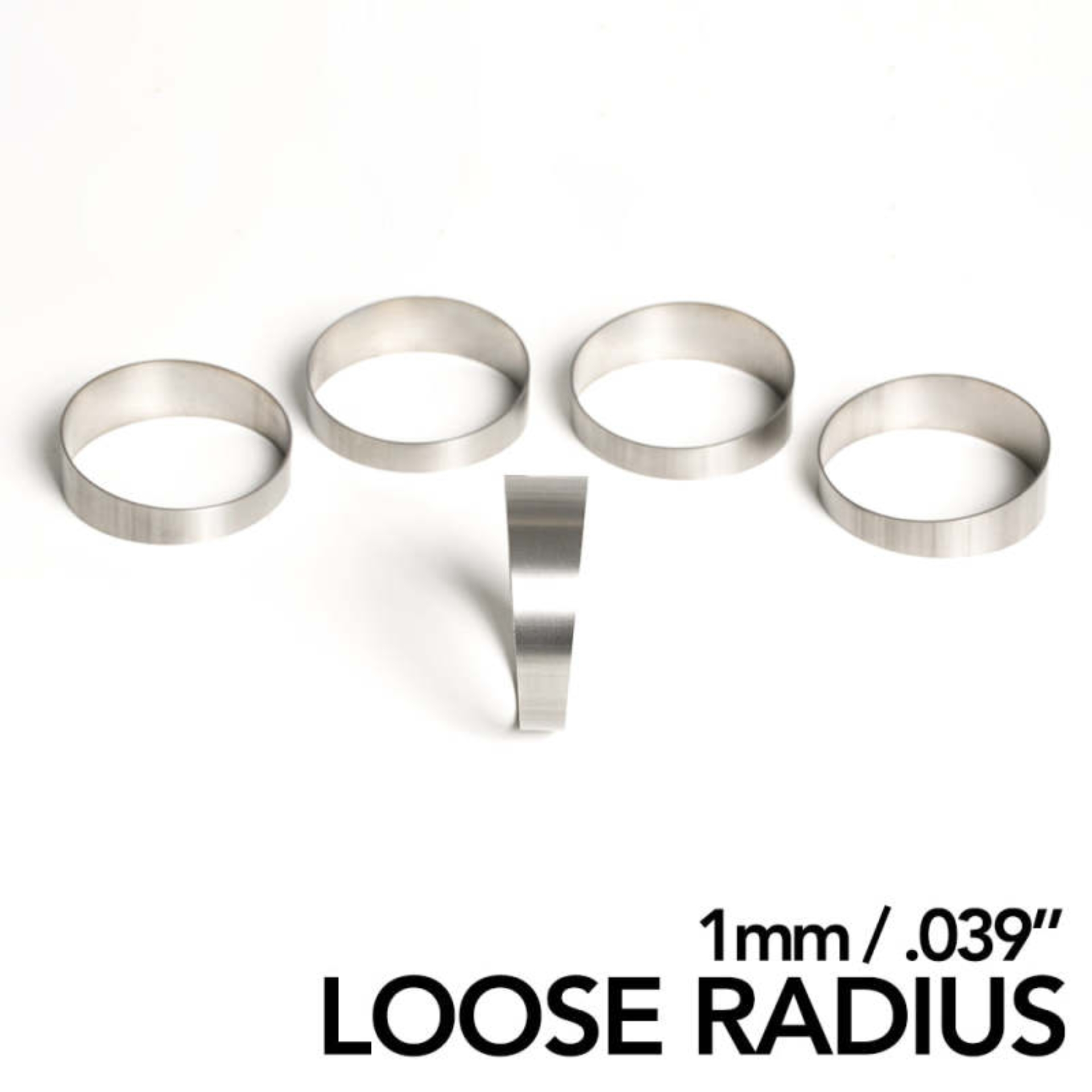 Picture of Ticon Industries 2.13in Titanium Pie Cut - 1.25D Tight Radius 1mm/.039in (5 Pack)
