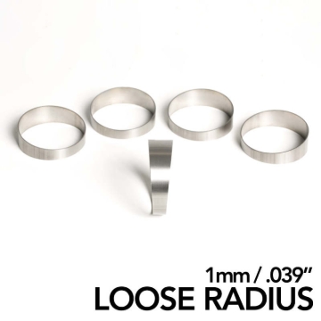 Picture of Ticon Industries 2.13in Titanium Pie Cut - 1.25D Tight Radius 1mm/.039in (5 Pack)