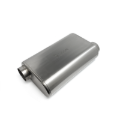 Picture of Ticon Industries 17in Overall Length 3in Thin Oval Titanium Muffler - 3in Offset In/Offset Out