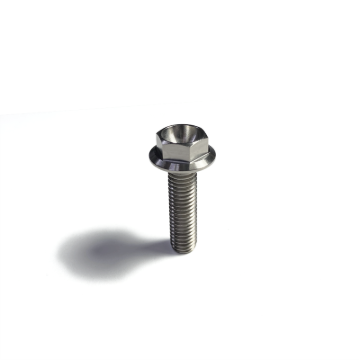 Picture of Ticon Industries Titanium Bolt Flanged M6x10x1TP 10mm 6pt Head